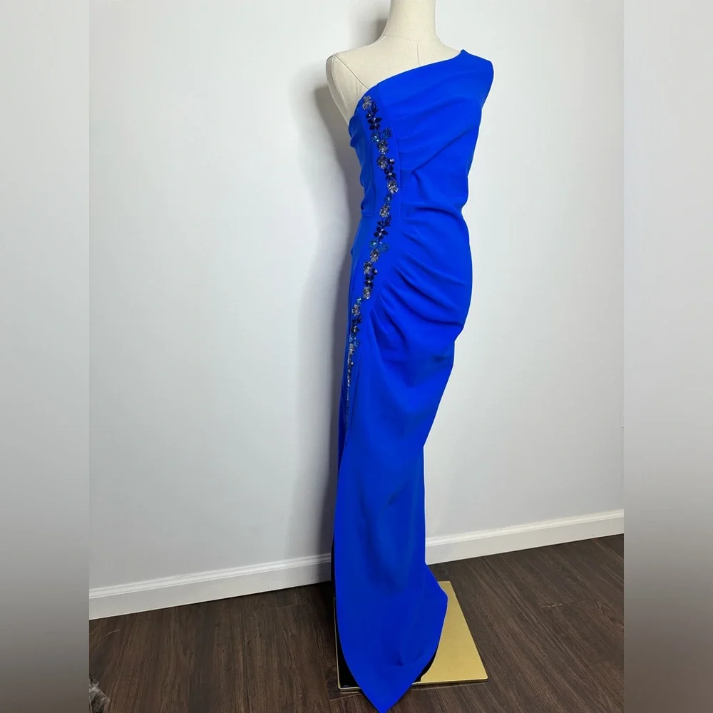 Chiari Boni Lianette One-Shoulder Embellished Gown - Picture 3 of 13